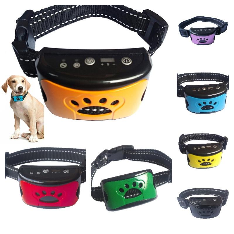 Dog Bark Anti Training Collar Sound Vibrate Automatic Stop Rechargeable Barking