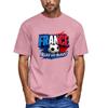 Men's Short Sleeve Crew Neck T-Shirt with Football Graphic and Text Print Casual Fit Lightweight Top for Everyday Wear