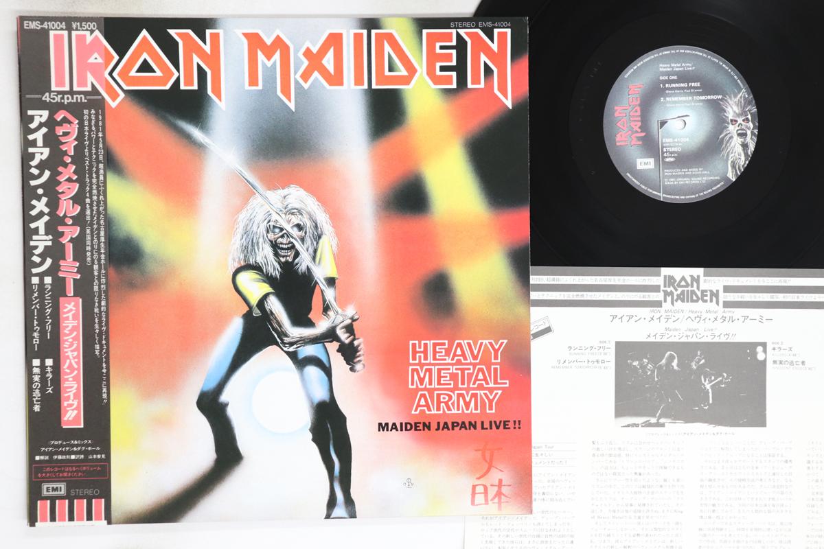 

12-дюймовая пластинка IRON MAIDEN - Heavy Metal Army Maiden Japan Live EMS41004 EMI 1981 Япония Оби Металл Б/У