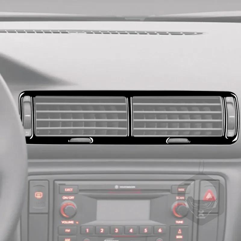 For Volkswagen Passat B5 2001-2005 Accessories Gloss Black Plastic Car Interior Central Air Outlet Panel Trim Sticker