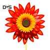 Sunflower Pinwheel 3-Tier Sunflower Garden Wind Spinner Ground Insert Yard Decor Windmill for Patio Lawn Decoration