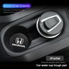 2Pcs Car Water Cup Pad Leather Sound Insulation Mat For Honda Civic Accord Crosstour Spirior Odyssey Avancier UR-V Sienna CR-Z