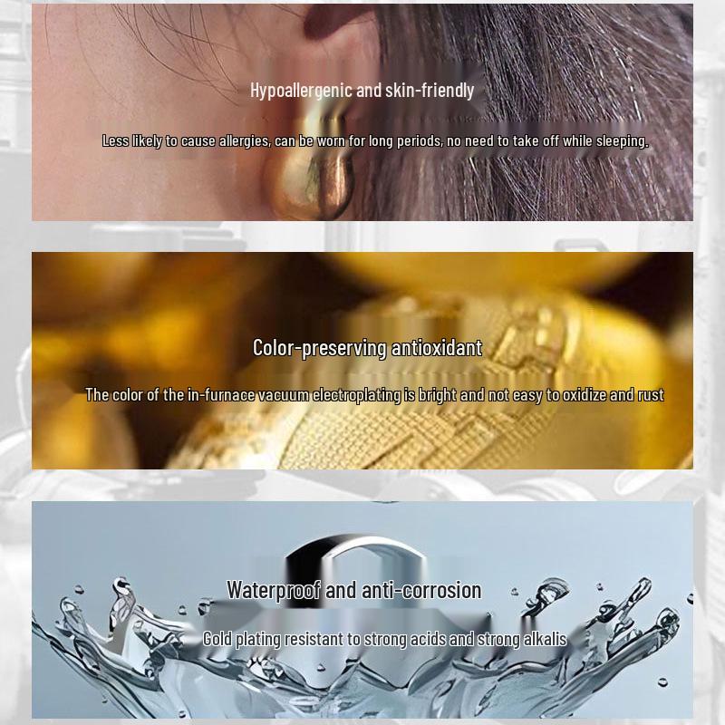 Γυναικείο Βραχιόλι Τιτανίου με Επιχρύσωση, Ανθεκτικό στο Χρώμα, Τετράφυλλο Τριφύλλι