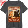 Funny Kitten Bread Unisex Adult Cotton TShirt Cute Orange and Black Cat Creative Trend Graphic Oneck Printed Man Women Tops