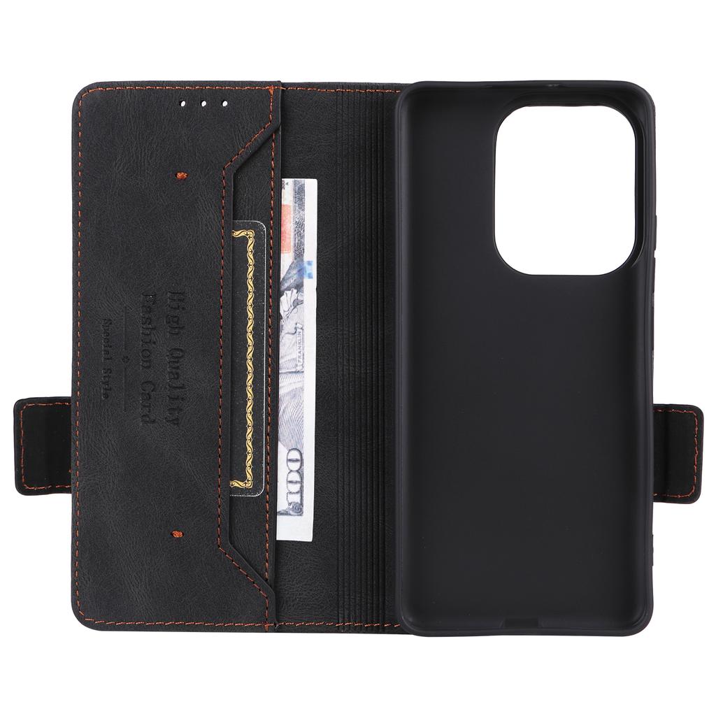 For Xiaomi Poco F6 5G/Redmi Turbo 3 5G Case Leather Phone Cover Hardware Decor Folio Book Wallet