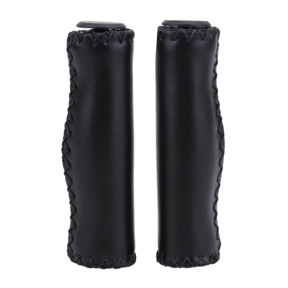 Vintage Retro Riding MTB Road Mountain Bike Handlebar Grip Artificial Leather Cycling Grip Ends New