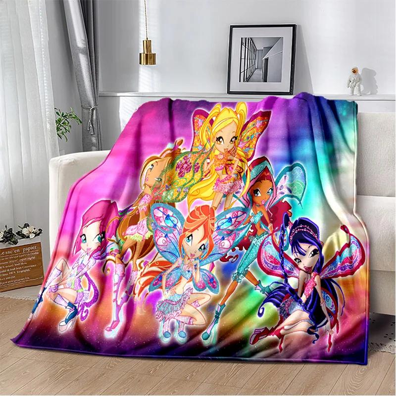 Butterfly Fairy Winx Club Ballet Girl Soft Plush Blanket,Flannel Blanket Throw Blanket for Living Room Bedroom Bed Sofa Picnic