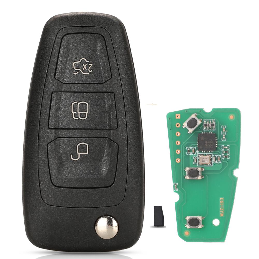 Jingyuqin  Flip Remote Key 433MHz FSK 4D83/4D63 Chip For Ford Focus 2015-2021 For Mazda 3 2008-2012 BT50 2011-2015 5WK50165