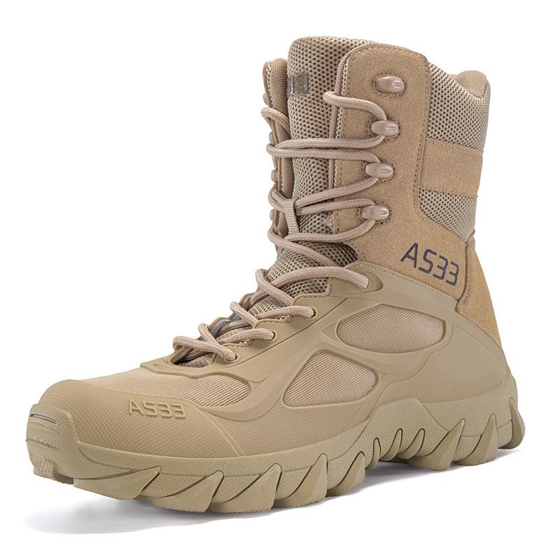 Large Size Men's High-top Outdoor Non-slip and Wear-resistant Hiking Training Tactical Boots Desert Boots Wholesale