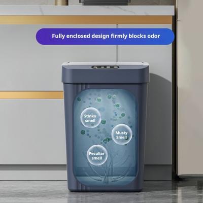 Intelligent Touchless Garbage Bin Wastebasket with Lid 13L Large Capacity Rapid Response Fully Enclosed Automatic Sensor Trash Can