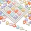 [19X17mm] Color-Plated Peach Heart Beads  Cream Heart-Shaped Beads DIY Handmade Jewelry Accessories