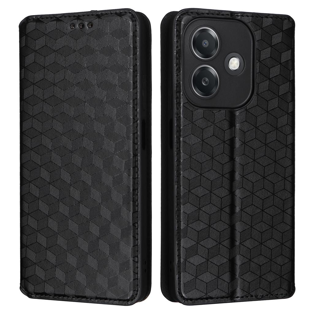 For Oppo A3 4G/A3 5G/A3x 4G/A3x 5G/A40M 4G/A40 4G/A3i 5G/A60 5G Wallet Case Rhombus Imprinted Leather Phone Cover