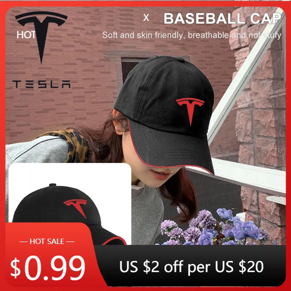 Car Sticker 2025 Hot 1/2PCS Baseball Cap Outdoor Travel Men Women Sports Hat Embroidery Cap For Tesla Model 3 Model S X Y Roadst