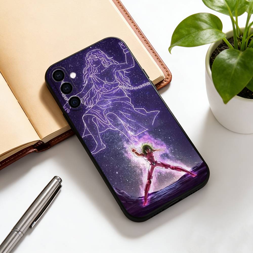 

Saint Seiya Phone Case Black Silicone Soft For Samsung Galaxy A73,A72,A71,A70,A53,A52,A51 Samsung a42 5g