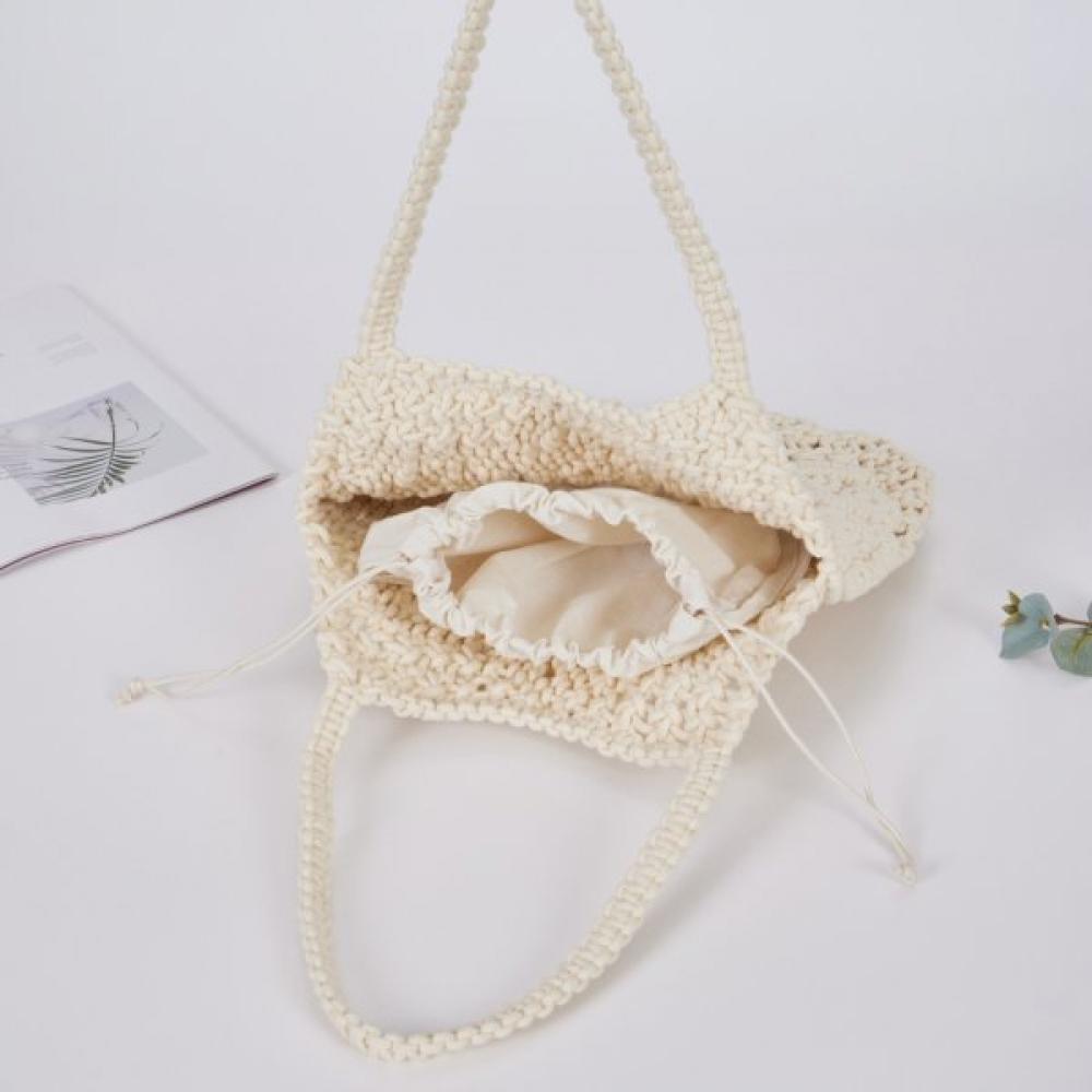 Lala Handgestrickte Makramee-Schultertasche Lala 2b197