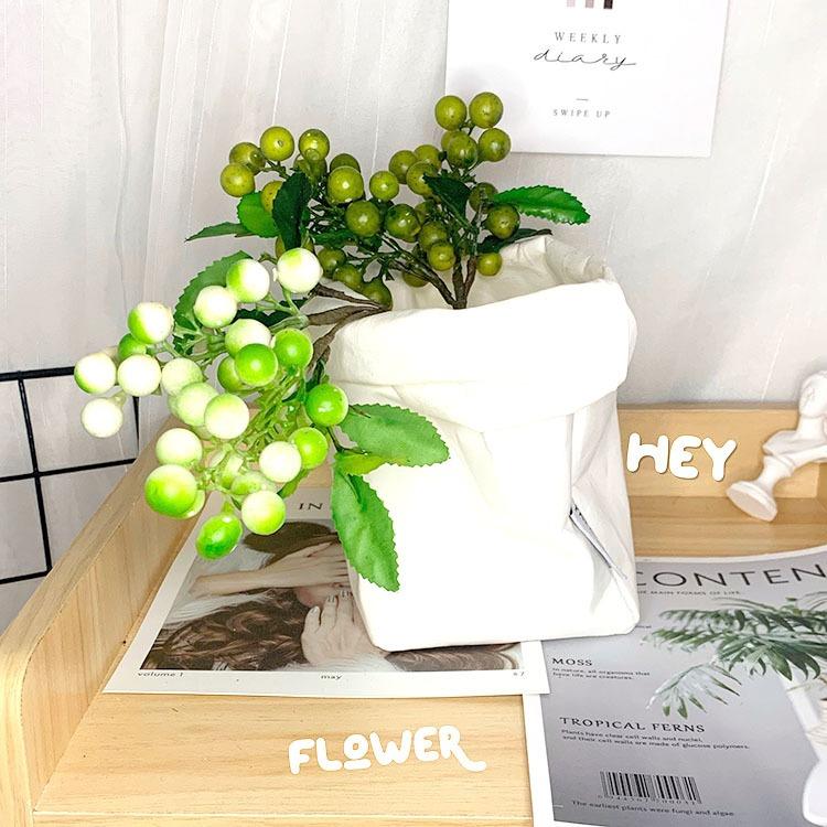 5PCS 24CM Foam Artificial Flowers California Berries Blueberry Fruit Small Fake Flower Home Decorative Party Wedding Blue Decor