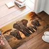 Retro Elephant Family Painting Door Floor Bath Kitchen Mats Anti-Slip Indoor  Doormat Bedroom Balcony Entrance Carpet Rug