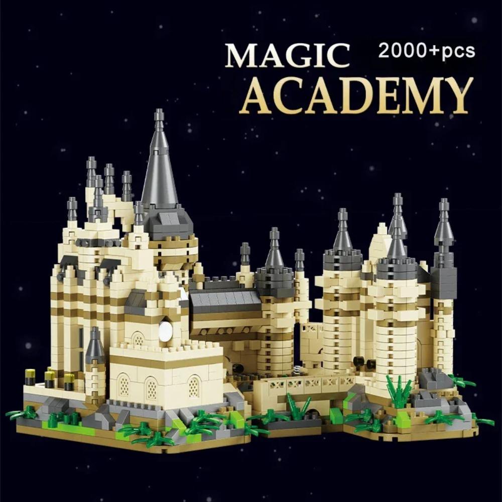 Kouzelný hrad Středověká architektura Stavebnice Kreativní technické montážní kostky MOC sada Dárek pro dospělé Děti Svátek