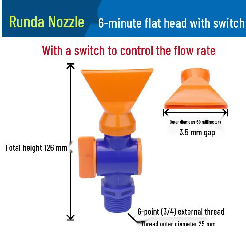 Low Pressure Fan-Shaped Air Knife Nozzle - Flat Jet Liquid Spray Head