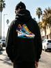 Streetwear Style, Hoodie, Colorful Melting Sneaker Graphic, Casual Urban Wear, Gift for Sneakerheads And Fashion Lovers