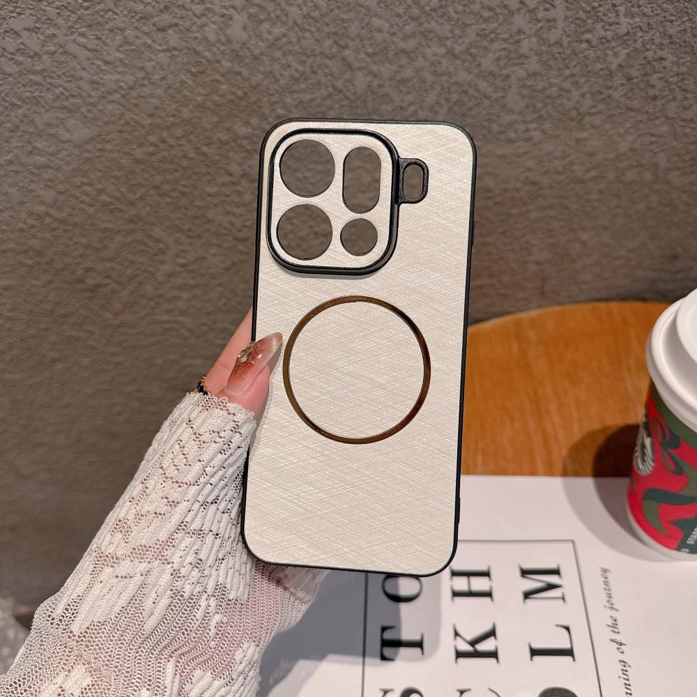 For OPPO Find X9 Pro Case Hard Silk Pattern Magnetic Wireless Charging Protective Back Cover For Find X9 X8 Pro X8 Ultra Shell