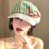 Korean Striped Berets Versatile Beanie Cap Ins Painter Berets  Female