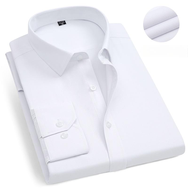 

Біла чоловіча сорочка з довгим рукавом вільного крою L білий