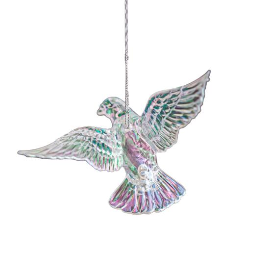 Christmas Tree Ornament Snowflake Deer Bird Icicle Design Sparkling Hanging Decoration Festive Holiday Season Home Decor