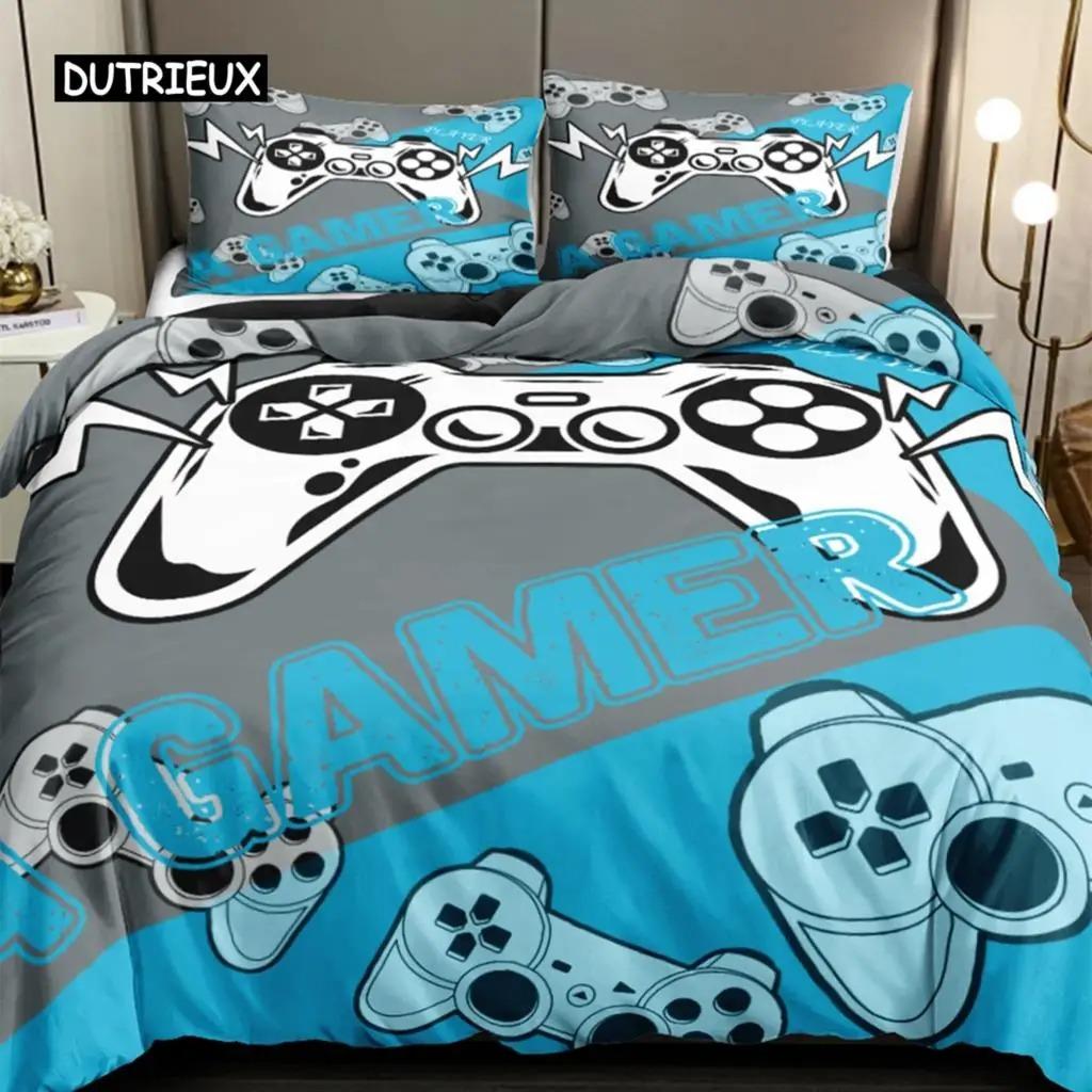 Gamepad Bedding Set Queen Size Duvet Cover Creative Black Bed Comforter Cover Set Polyester Quilt Cover Bedclothes 2/3Pcs