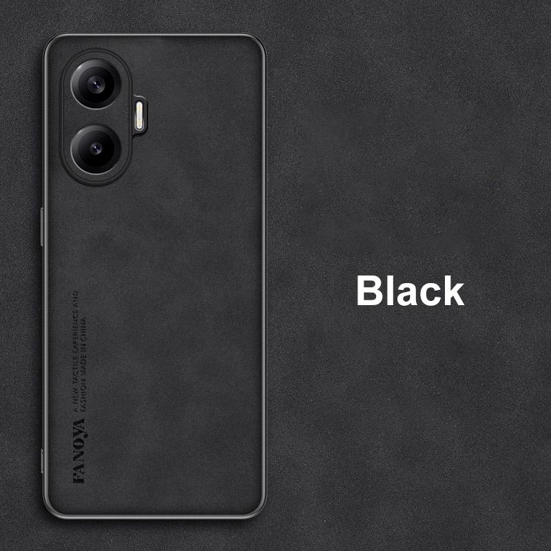 For Poco F7 Case Luxury PU Leather Phone Case For Xiaomi PocoF7 Redmi Turbo 4 Pro 5G Back Cover Matte Silicone Full Protection