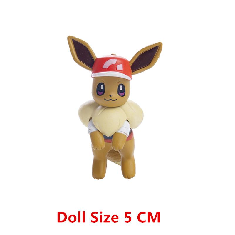 Toys Model Pokemon Anime Figure Pikachu Eevee Charizard Mewtwo Cartoons Figure Collection Pocket Monster Action Birthday Gi Kids