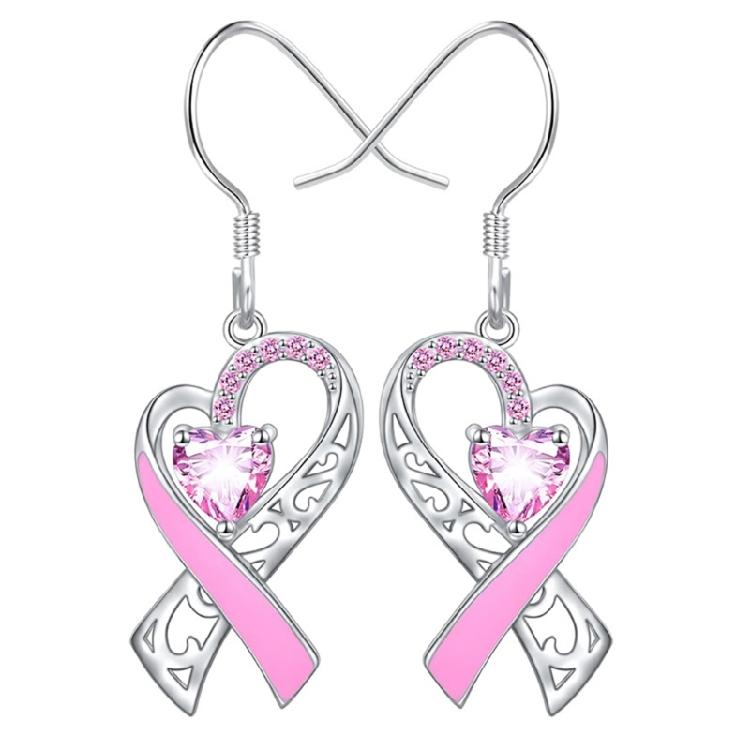 

Zircon Heart Dangle Earrings Fashion Trend Jewelry Friend Gift Party Earrings 1
