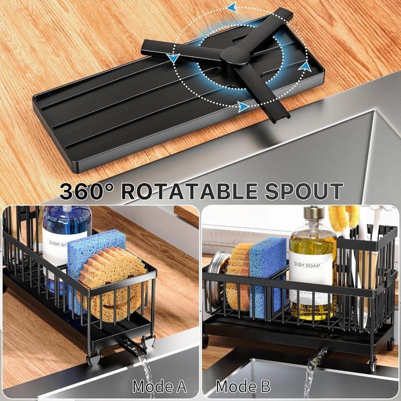 1PC new kitchen rack sponge drain rack sink rack countertop drain multifunctional rag rack storage rack