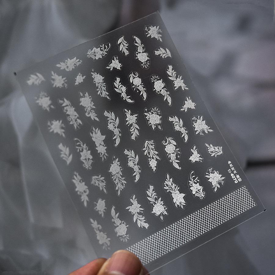 Thin Tough Lace Flower Nail Art Sticker DIY Making Creative Decorative Stickers