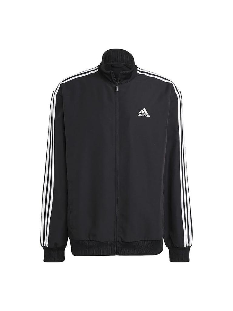 Adidas Pletená tepláková souprava pro muže s šarlatovými 3 pruhy, Černá/Bílá/Lepší (IJ6060) J/S