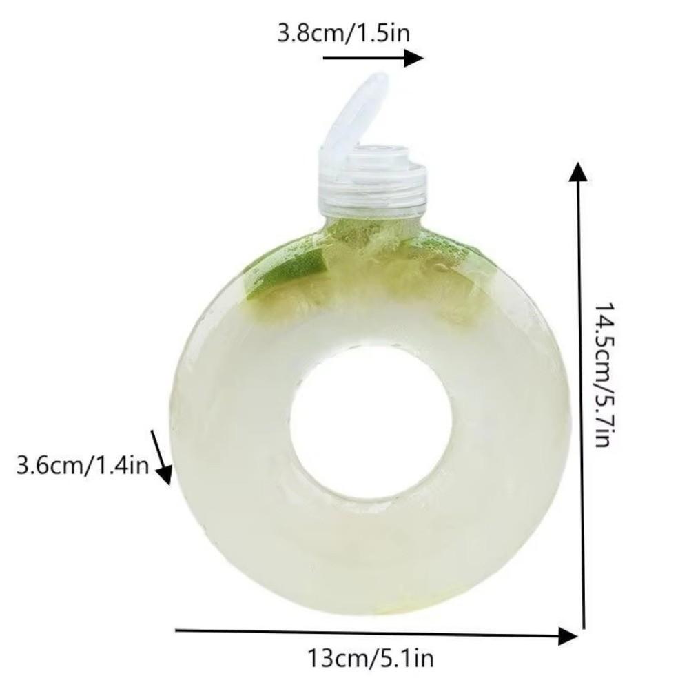 350ML Donut Kids Water Bottle Transparent Leak-Proof Drinking Bottle Travel Anti Fall Sports Water Bottle