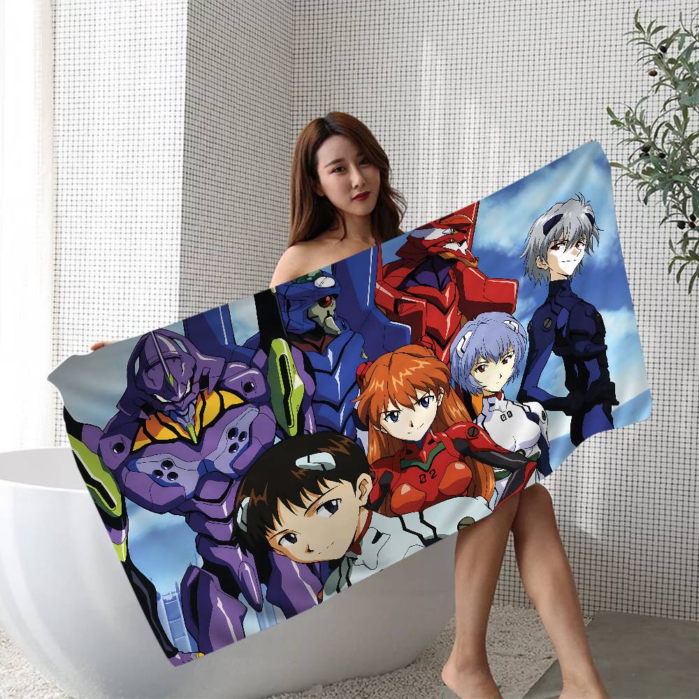 Hot N-Neon G-Genesis E-Evangelion Beach Towel for Girl Microfiber Quick Dry Sand Free Beach Yoga Spa Gym Pool