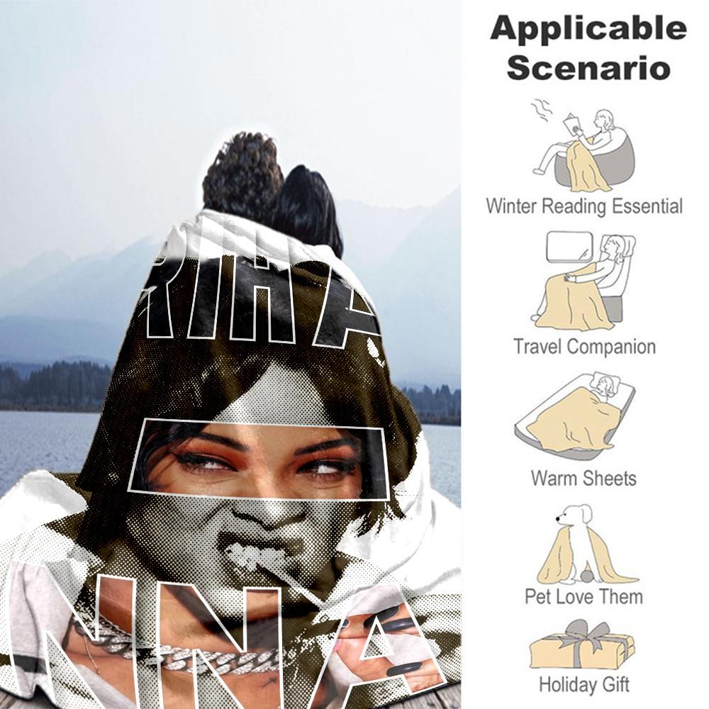 Rihanna Blanket, High quality Comfortable for All Seasons, Home Decor, Warmth and Comfort