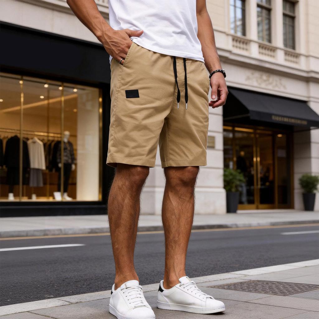 Mens Casual Drawstring Waist Shorts Relaxed Fit Lightweight Shorts with Pockets for Everyday Wear and Outdoor Activities