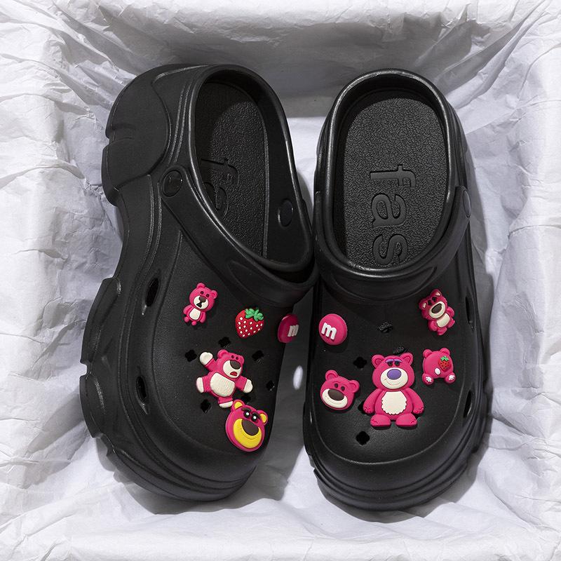 Hole shoes women's summer cartoon cute thick-soled beach outdoor non-slip baotou beach cool slippers
