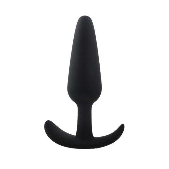 Silicone Hygienic Anal Plug Skin-friendly Smooth Surface Boat Hook Shape Butt Plug for Couples
