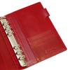 Franklin Planner Ordner aus glänzendem Leder, Kompaktformat, 20 mm, Rot, 64821