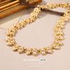 Vintage woven necklace court light luxury exquisite neck chain high sense ins wind gold niche design female collarbone chain
