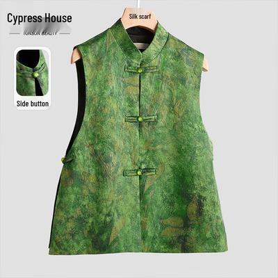 Women's Chinese Style Stand Collar Short Vest