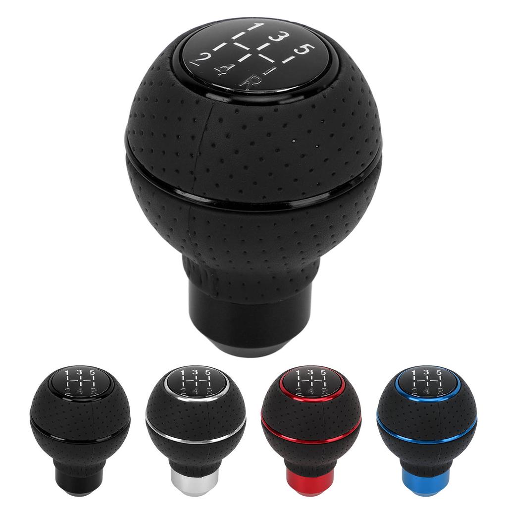 Shift Knob Decorative Aluminum Alloy 5 Speed Easy To Use Gear Stick Knob Universal Stylish with 4 Adapter Sleeve for
