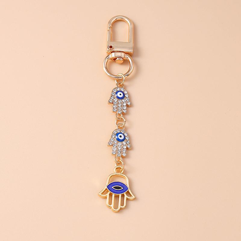 Retro Lucky Evil Eyes Keychain Metal Key Ring Pendant for Car Key Holder Women Girls Handbag Decor DIY Jewelry Gift