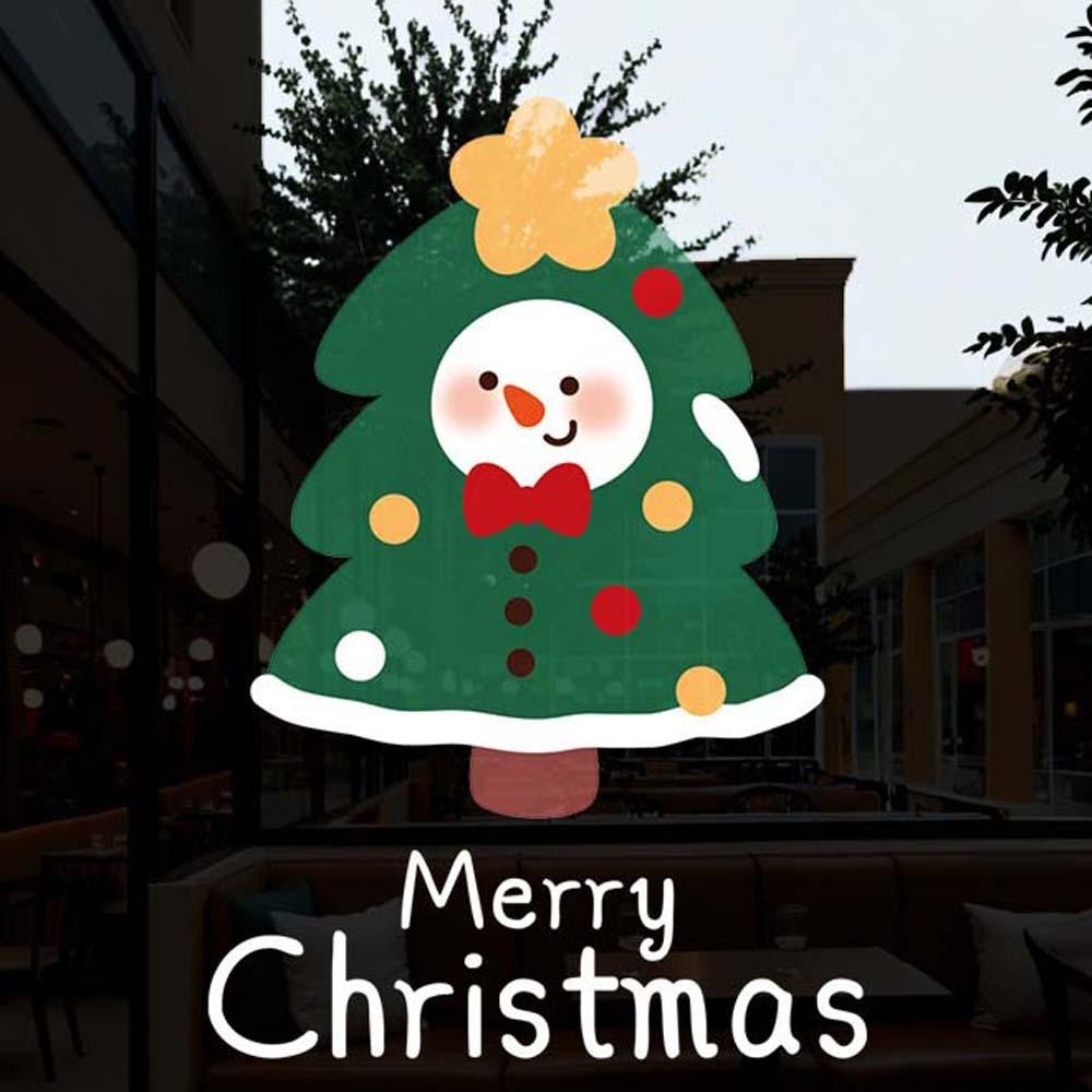 

Christmas Tree Glass Electrostatic Film Colorful PVC Festival Stickers Santa Claus Stickers Shop Style 6