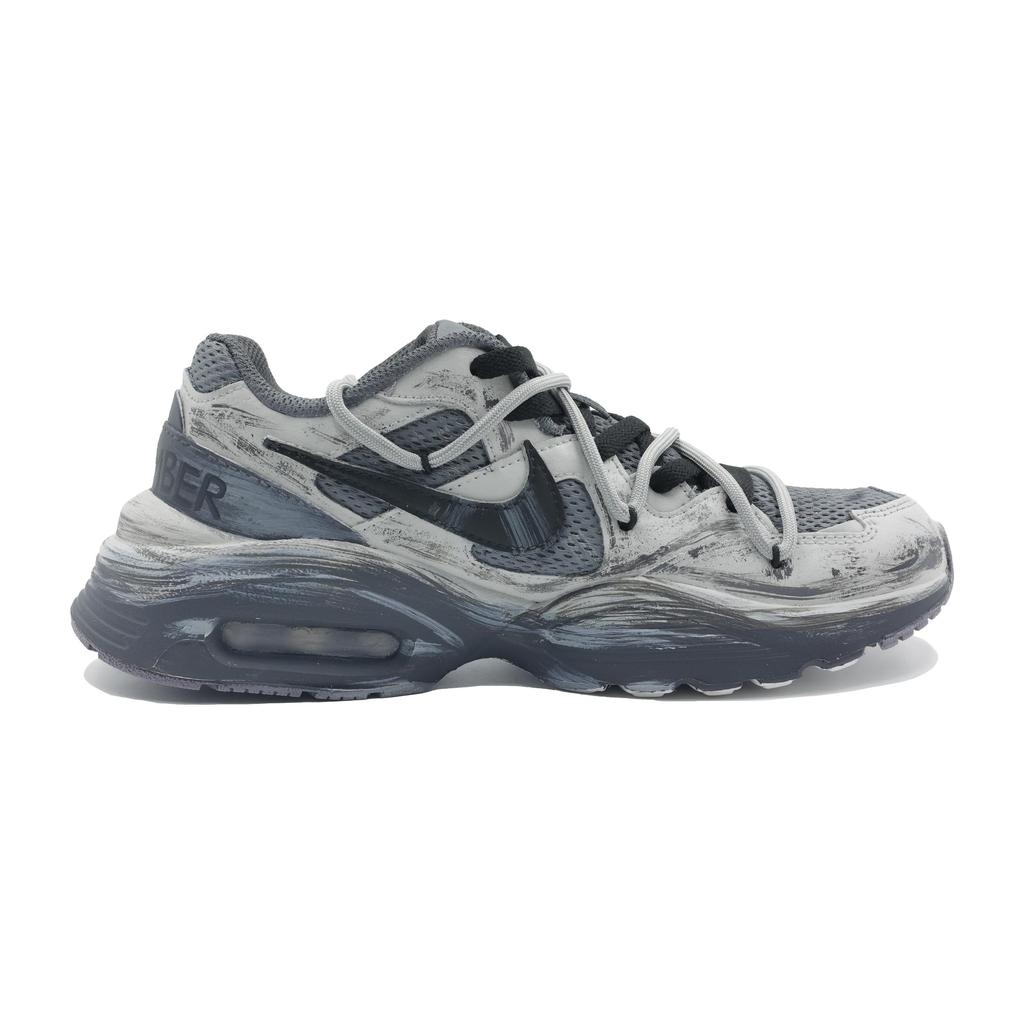 Nike Air Max Fusion Cushioning Slip Resistant Abrasion Resistant Low top Running Shoes Women's Gray Black CJ1671-105(Team292- )