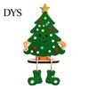 Small Wooden Holiday Gifts Christmas Hanging Leg Ornament, Santa/Snowman/Christmas Tree Shape, Shelf Sitter Decorative Craft for Fireplace Tabletop