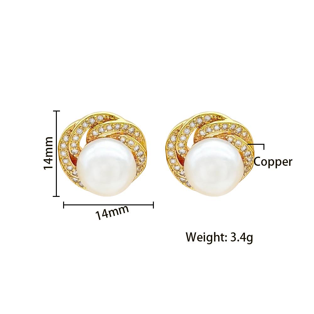 Brincos de Pérola com Diamante Mais Vendidos Brincos de Zircônia de Alta Qualidade Brincos da Moda para Menina